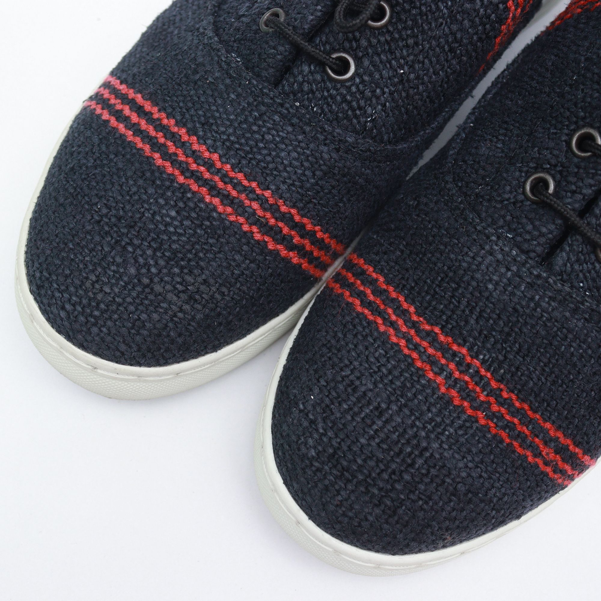 BLACK HEMP CANVAS SHOES