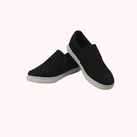 BLACK  HEMP SLIP ON SHOES