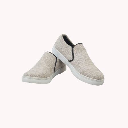 NATURAL WHITE SLIP-ON SHOES