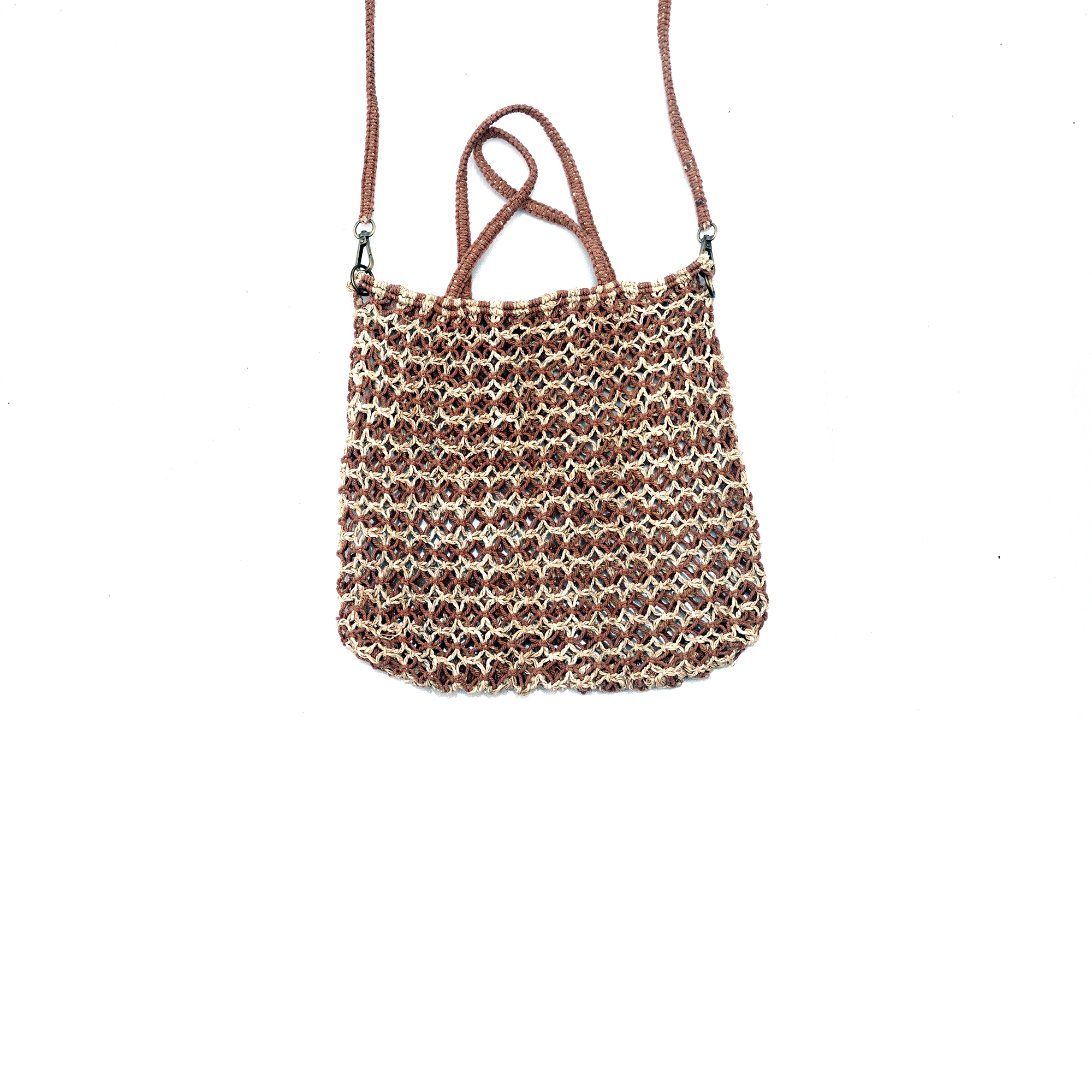 HANDKNITTED HEMP TOTE BAG